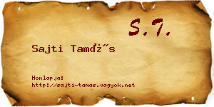 Sajti Tamás névjegykártya