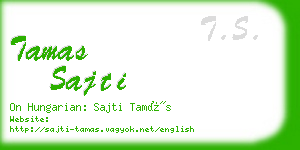 tamas sajti business card